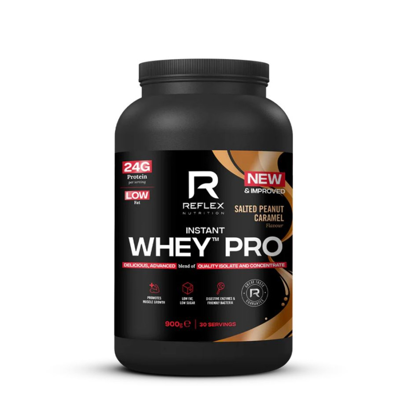 Reflex Instant Whey PRO 900 g NEW - slaný arašídový karamel