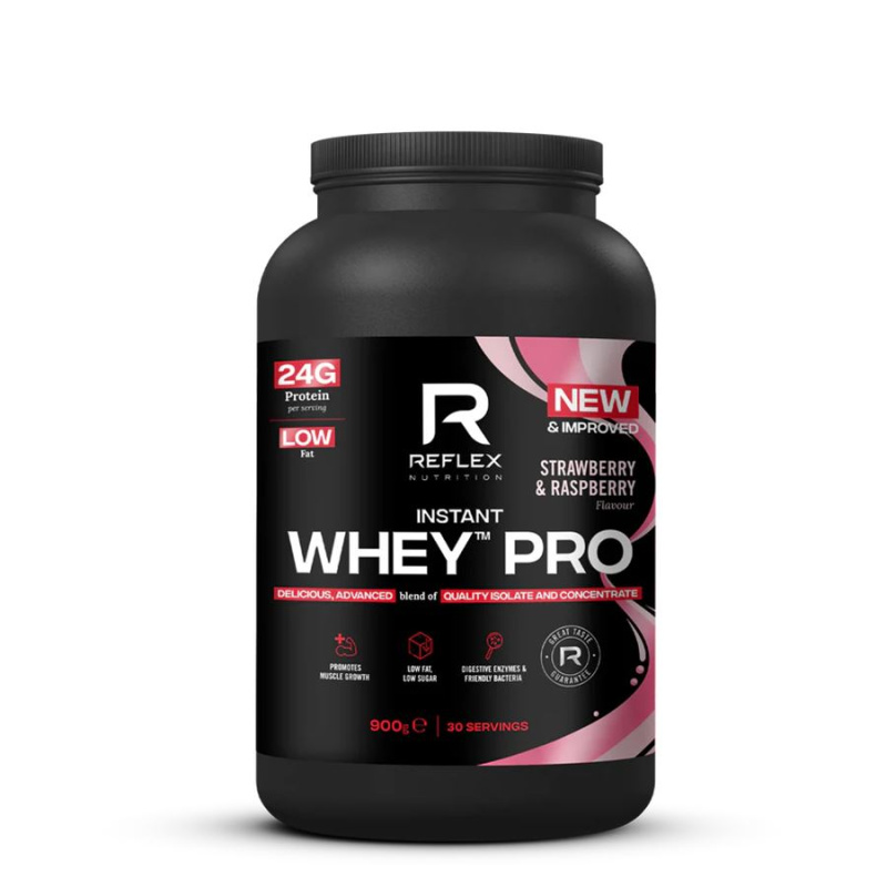 Reflex Instant Whey PRO 900 g NEW - jahoda/malina