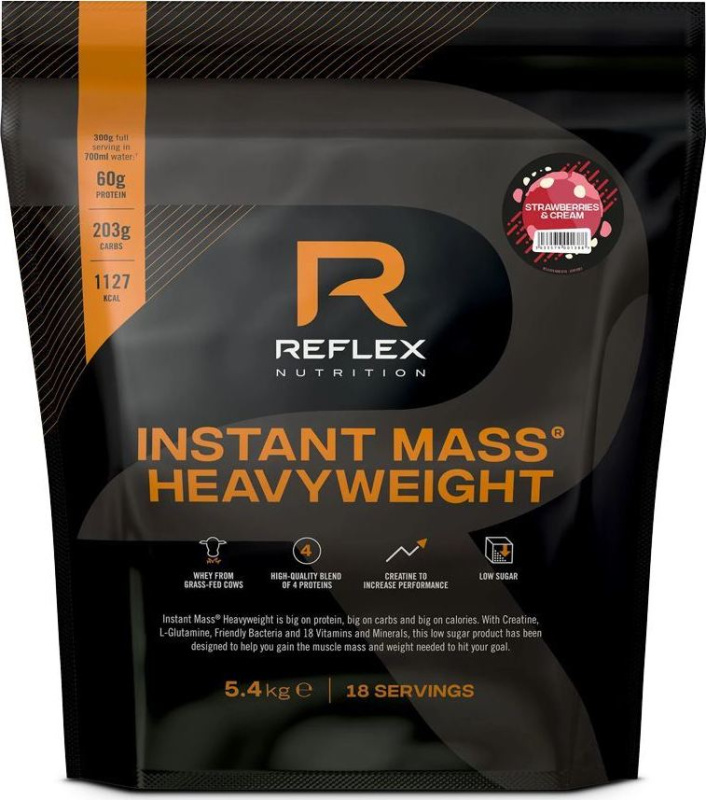 Reflex Nutrition Instant Mass Heavy Weight Gainer 5400 g Příchuť: Jahoda