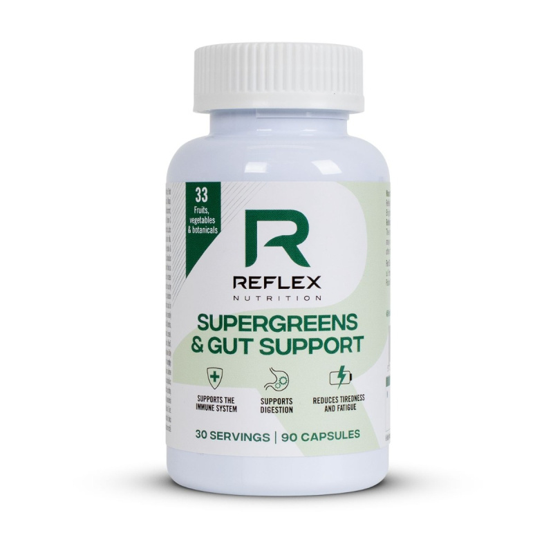 Reflex Supergreens & Gut Support 90 kapslí