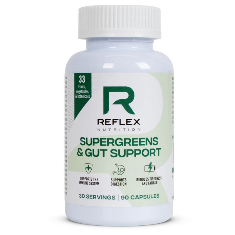 Reflex Supergreens & Gut Support 90 kapslí