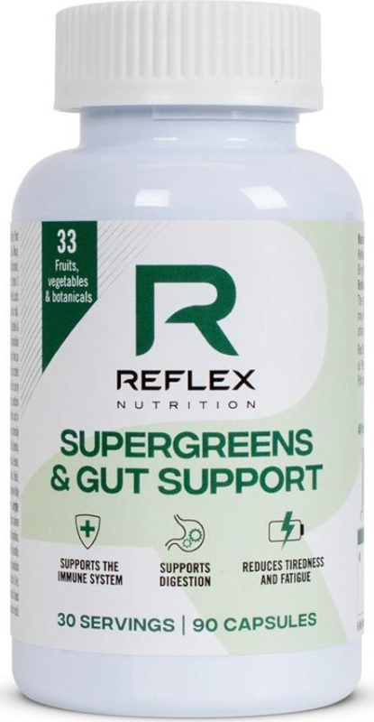 Reflex Supergreens & Gut Support 90 kapslí