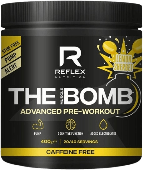 Reflex The Muscle BOMB Caffeine Free 400 g - citrónový sorbet