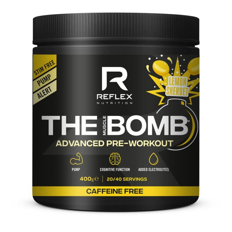 Reflex The Muscle BOMB Caffeine Free 400 g - citrónový sorbet