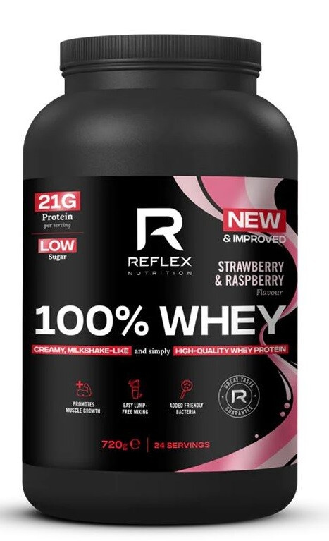 Reflex 100% Whey Protein 720 g NEW - jahoda/malina