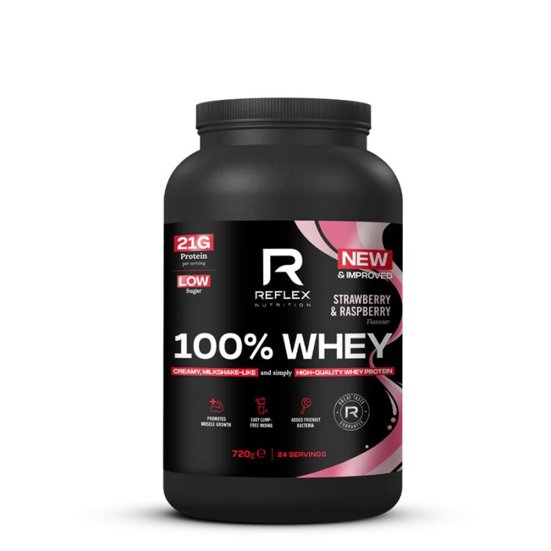 Reflex 100% Whey Protein 720 g NEW - jahoda/malina