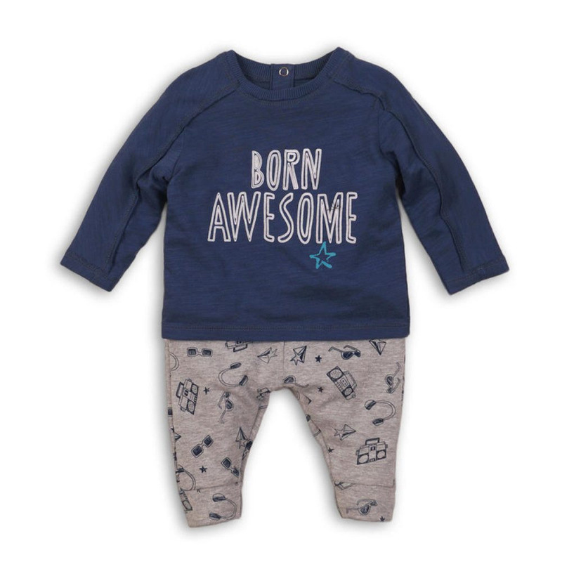 Chlapecký set bavlněný, tričko a tepláky, Minoti, AWESOME 5, kluk - 86/92 | 18-24m