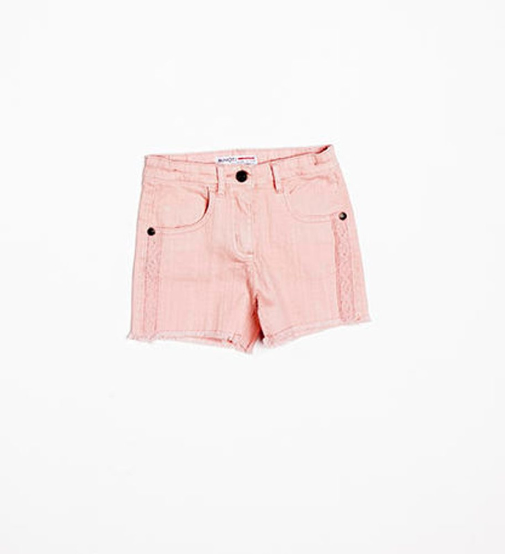 Kraťasy dívčí s elastenem, Minoti, daydream 7, oranžová - 98/104 | 3/4let