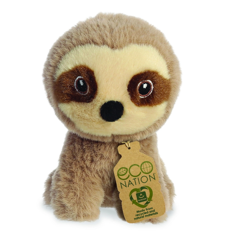 Eco Nation mini lenochod cca 13 cm plyšová figurka