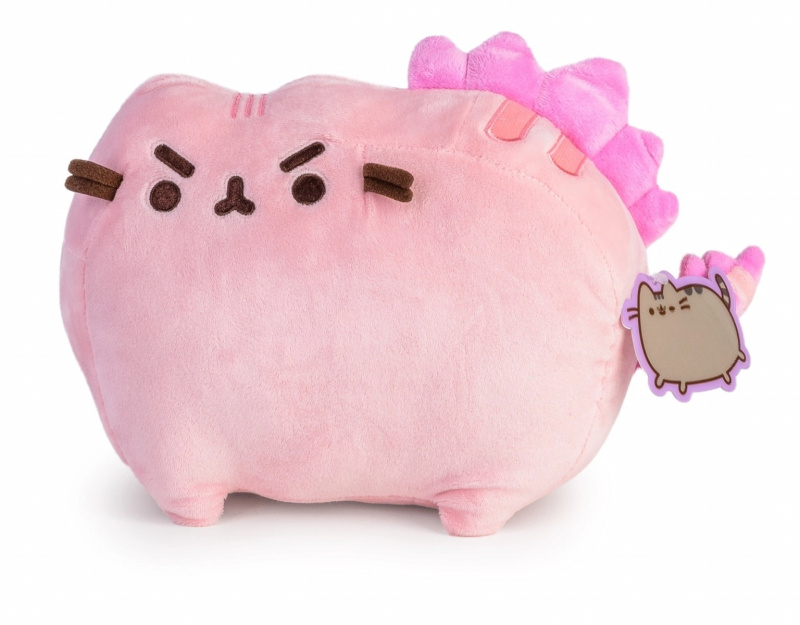 PUSHEEN DINOSAURUS růžový s hrozivou minou 20XPUSHEENOSAURUS DRAK 29 cm