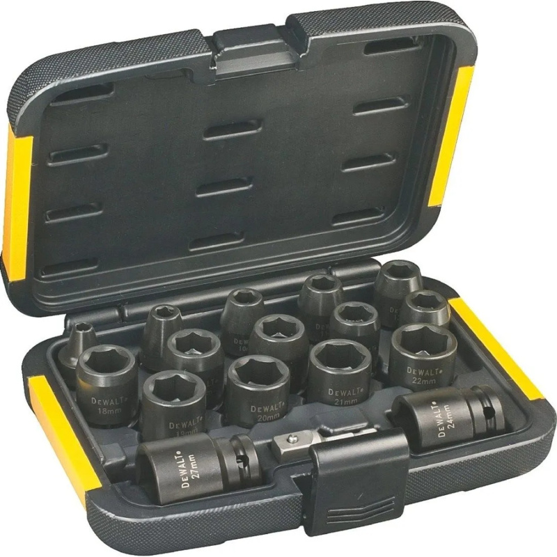 DeWALT Sada pro rázové utahováky 1/2", 17-dílná