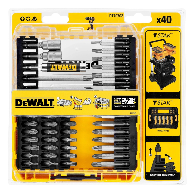 DeWALT Sada bitů a nástavců, 40-dílná