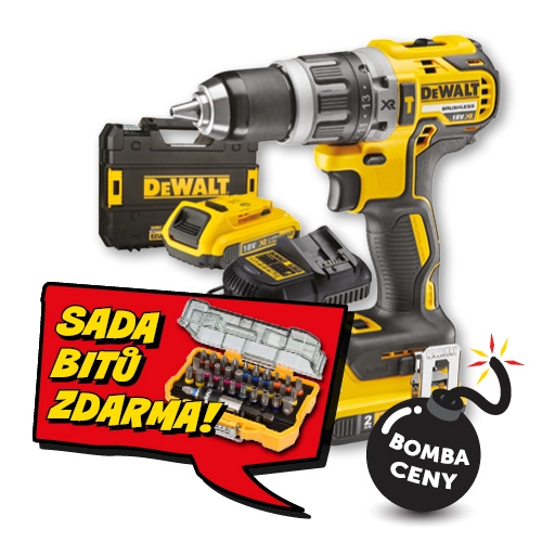 AKU vrtačka s příklepem, 1,5-13 mm, 18 V, 1,5 Ah, XR Li-Ion, 70 Nm - DCD796D2