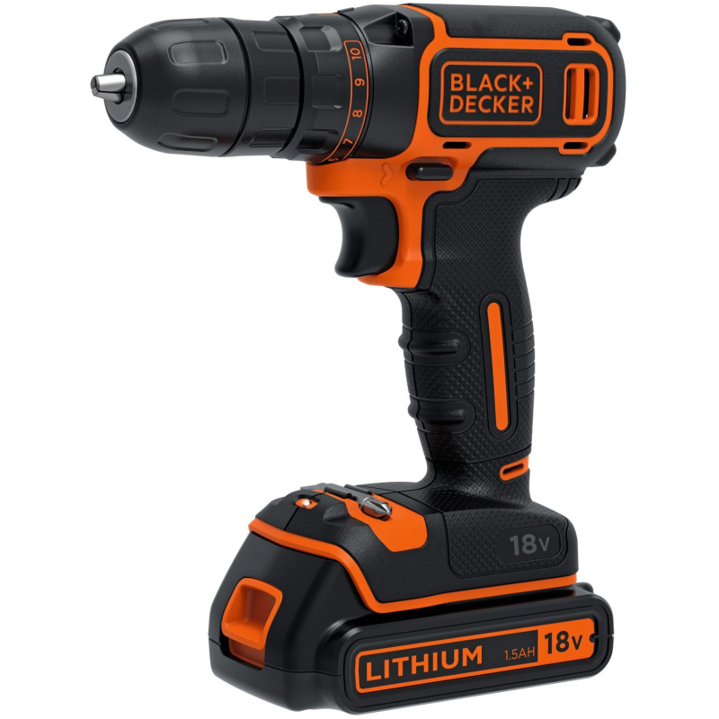 Black+Decker Aku vrtačka BDCDC18B-QW vč. 1,5 Ah aku