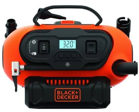 Black+Decker Kompresor BDCINF18N s 12V a 230V přípojkou nebo 18V akumulátorem