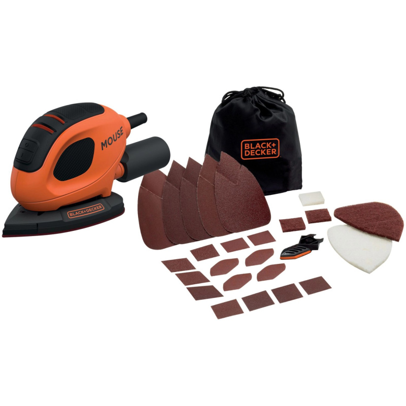 Vibrační bruska Black Decker BEW230BC taška + 15 ks přislušenství