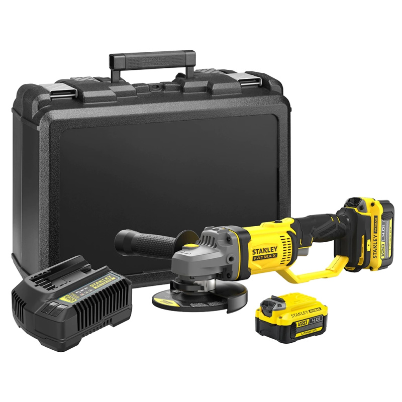 Aku úhlová bruska Fatmax® V20 2x4.0 Ah 18V