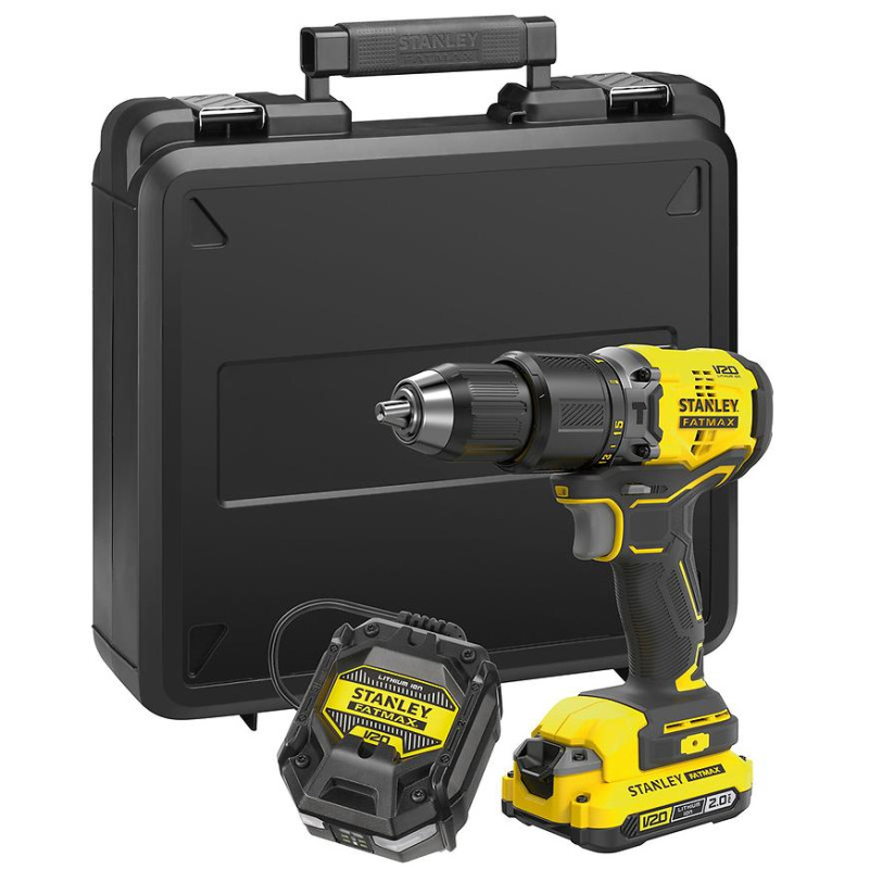 Šroubovák vrtací s příklepem AKU Stanley FatMax SFMCD715D1K