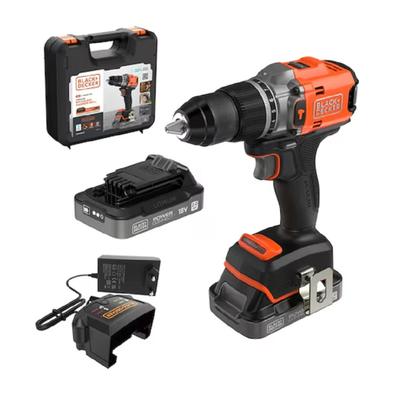 Black+Decker Aku příklepová vrtačka BLD683D2XK-QW (2x2,0Ah)