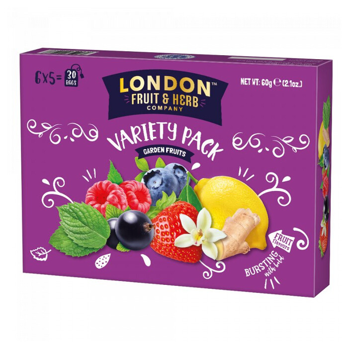 Kolekce čajů London Fruit & Herb - ovocné, zahradní plody, box 30 ks