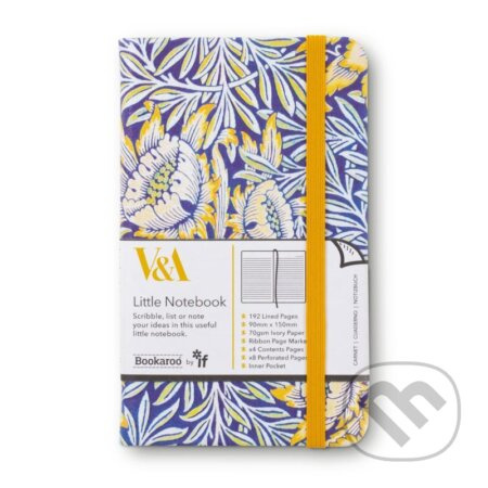Bookaroo V&A Kapesní zápisník A6 - Morris Tulip & Willow