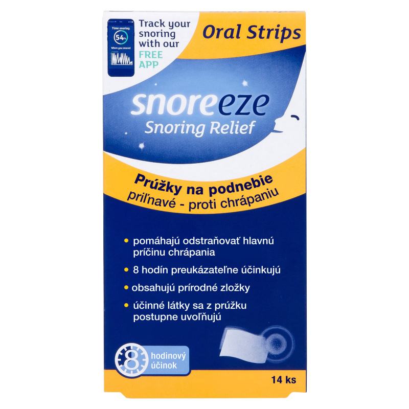 SNOREEZE Proužky na podnebí proti chrápání 14 ks