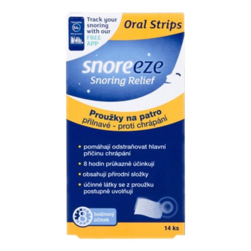 SNOREEZE Proužky na podnebí proti chrápání 14 ks