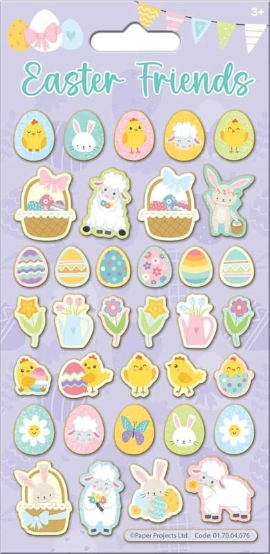 třpytivé samolepky velikonoční zvířátka – opakovaně použitelné