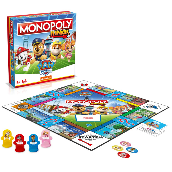 Společenská hra Monopoly Junior Tlapková patrola
