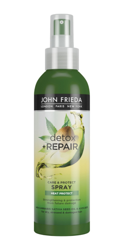 John Frieda Detox & Repair sprej na vlasy pro vlasy namáhané teplem 200 ml