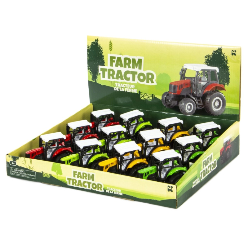 Kovový traktor s natahovacím pohonem
