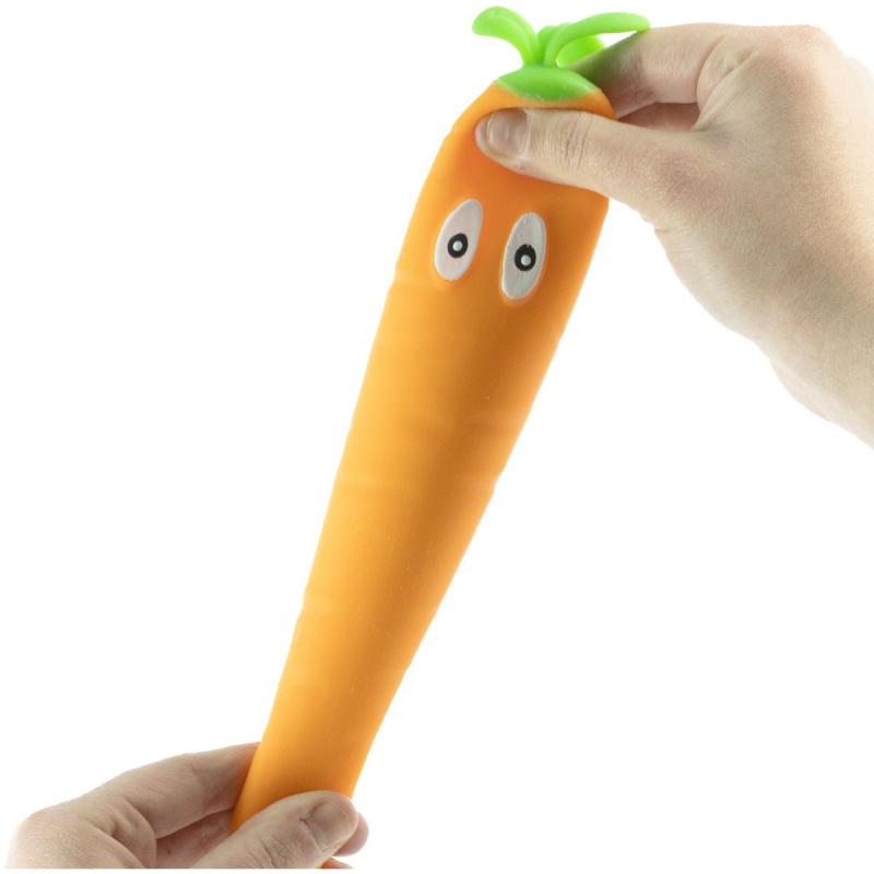 Mačkací a natahovací mrkev – antistresová hračka