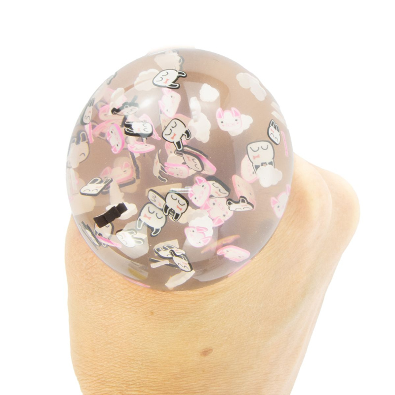 Antistresový gelový míček 6 cm s konfetami