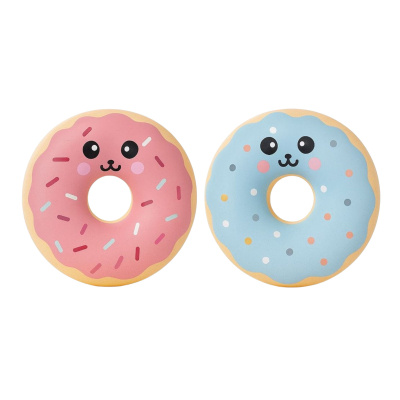 Mačkací donut s obličejem – antistresové hračky, 2 ks