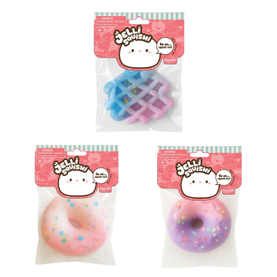 Mačkací gelový donut a vafle Jelli Squishi antistresová hračka