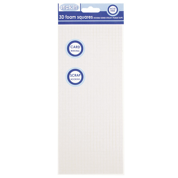 West Design Samolepicí 3D pěnové polštářky Stick It!, 940 ks - čtverečky, bílé