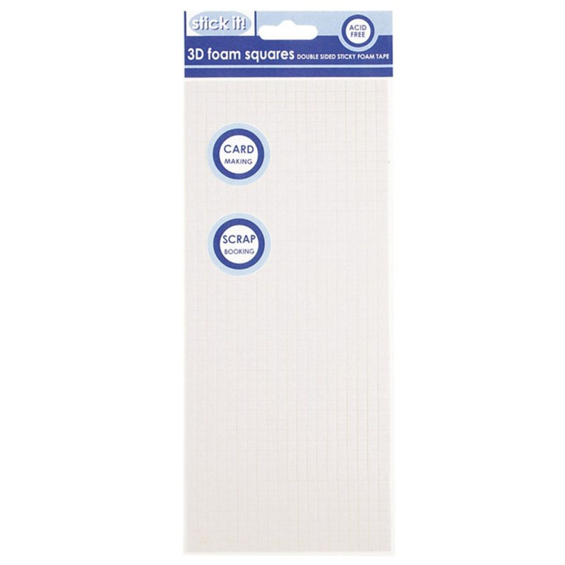 West Design Samolepicí 3D pěnové polštářky Stick It!, 940 ks - čtverečky, bílé
