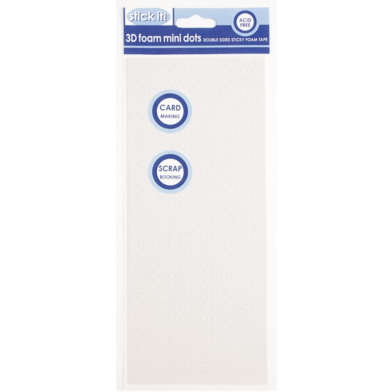 West Design Samolepicí 3D pěnové polštářky Stick It!, 360 ks - minikolečka, bílá