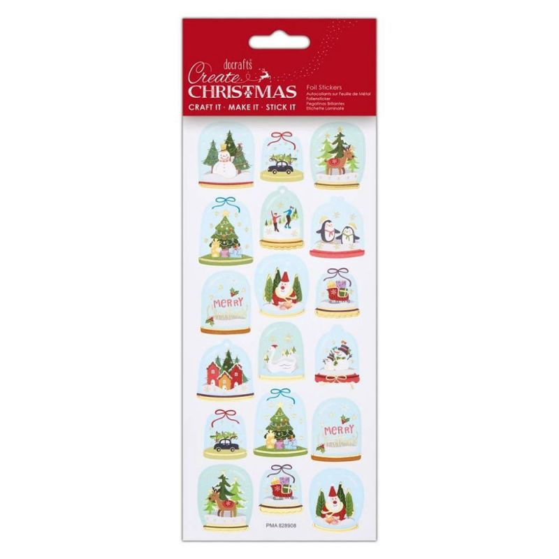 Samolepky 10x23cm - Vánoční sněžítka