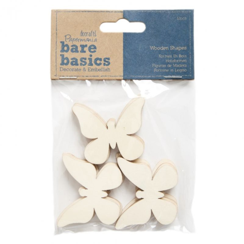 Motýlci - dřevěné dekorace (12ks)