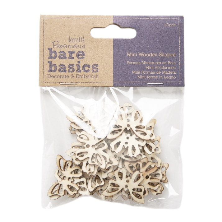 Motýli - dřevěné dekorace (40ks)