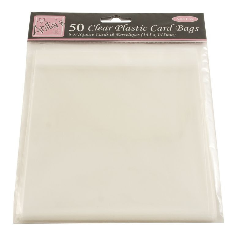 Docrafts Celofánové sáčky 145 x 145 mm, samolepicí (50 ks)