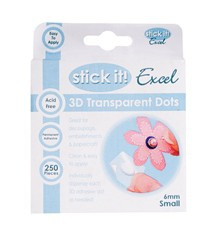 3D gelové tečky malé čiré 6mm (250ks)