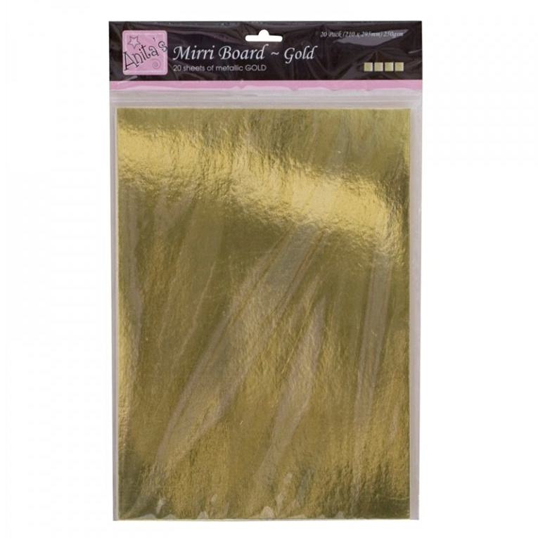 Zrcadlový papír A4 (metalický karton) zlatý (20ks)