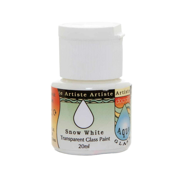 Barva na sklo 20ml Aquaglass - sněhově bílá