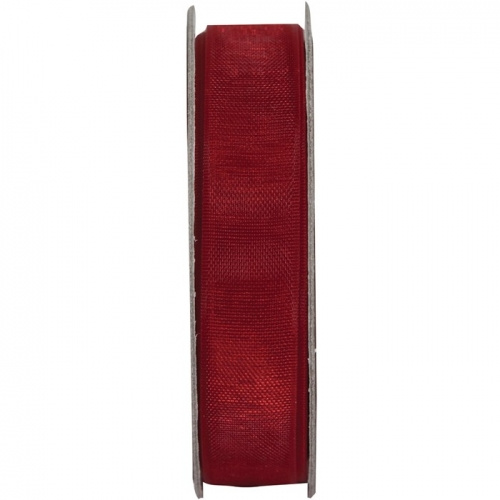 Stuha organza zářivě červená (3m)
