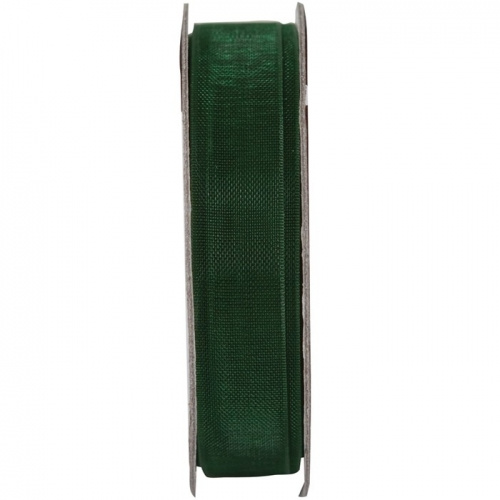 Stuha organza tmavě zelená (3m)