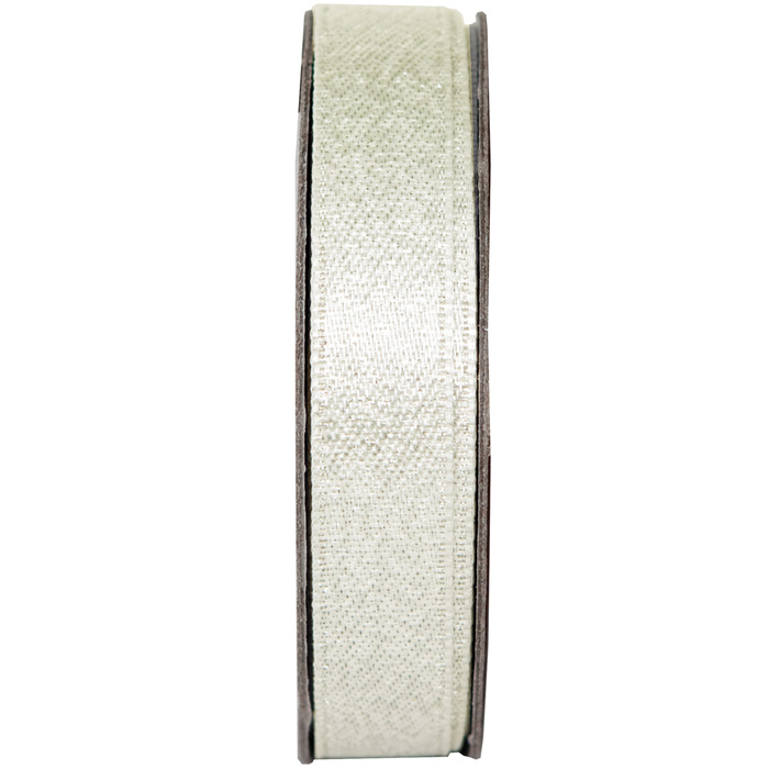 Stuha saténová třpytivá krémová (3m)