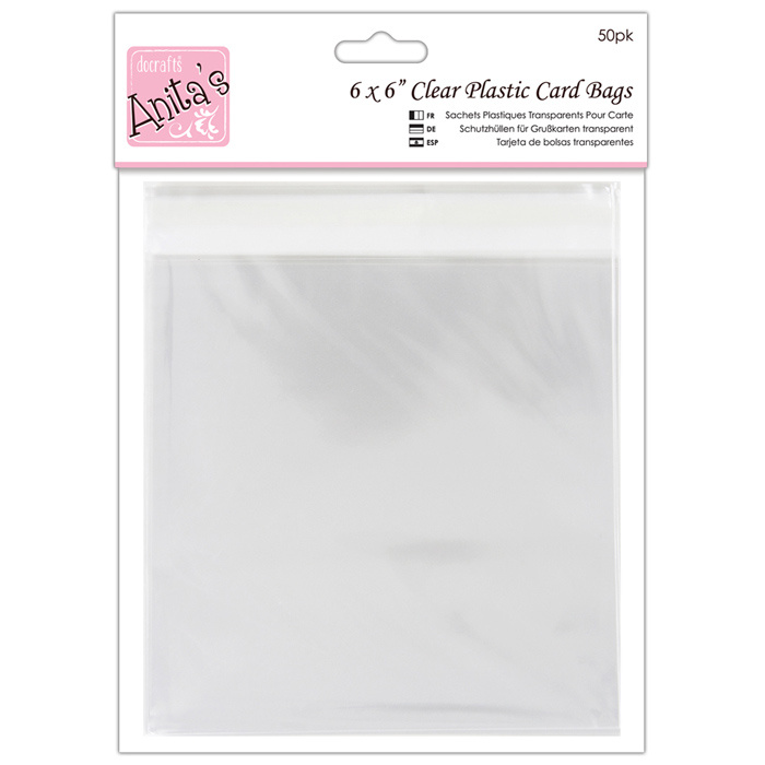 Celofánové obaly na obálky 16,7 × 16,7 cm (50 ks)