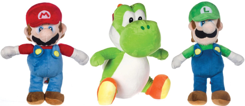 Nintendo Super Mario plyšová postavička – assort (náhodný motiv) - 1 kus